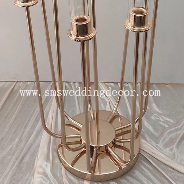 gold candelabra wedding