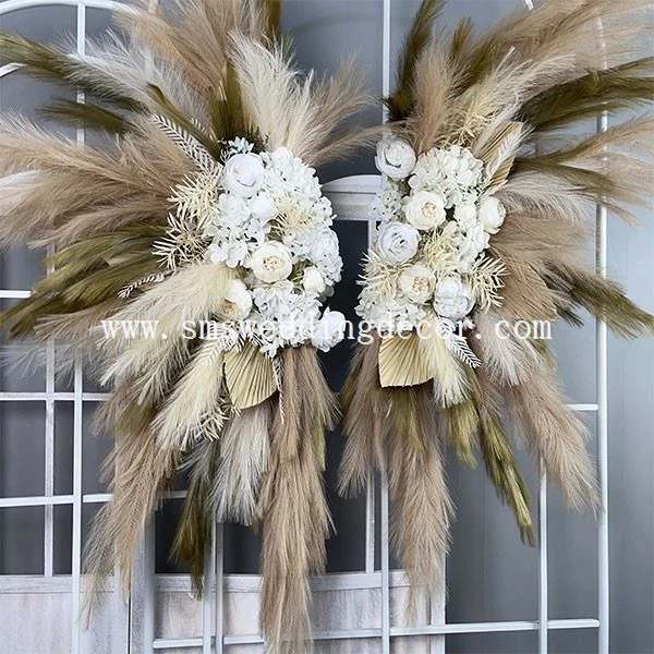 pampas grass arch arrangement